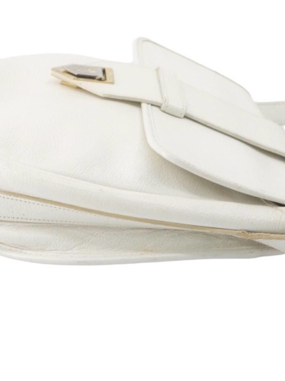 YVES SAINT LAURENT WHITE LEATHER CROSSBODY BAG - Picture 3 of 9